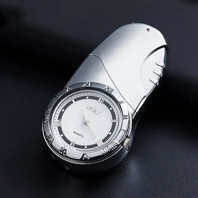 Creative Multifunctional Clock Watch Lighter Windproof