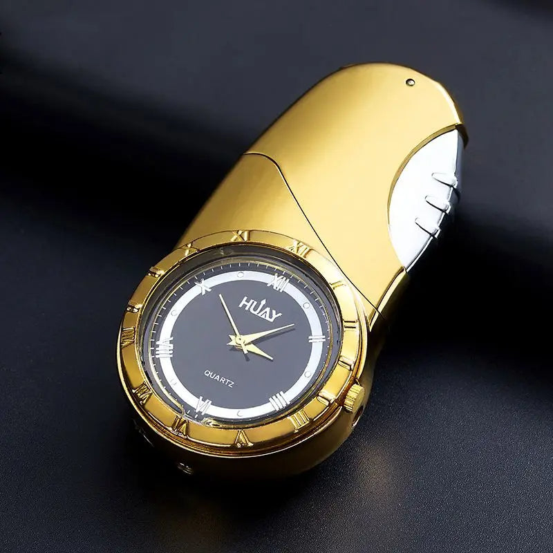 Creative Multifunctional Clock Watch Lighter Windproof