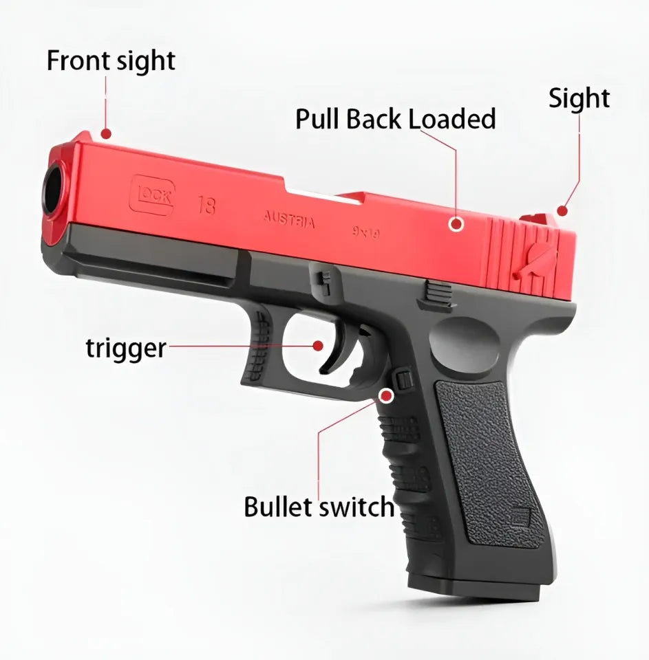 1 - Glock Shell Ejection Automatic Soft Bullet Gun Toy For Kids & Adults