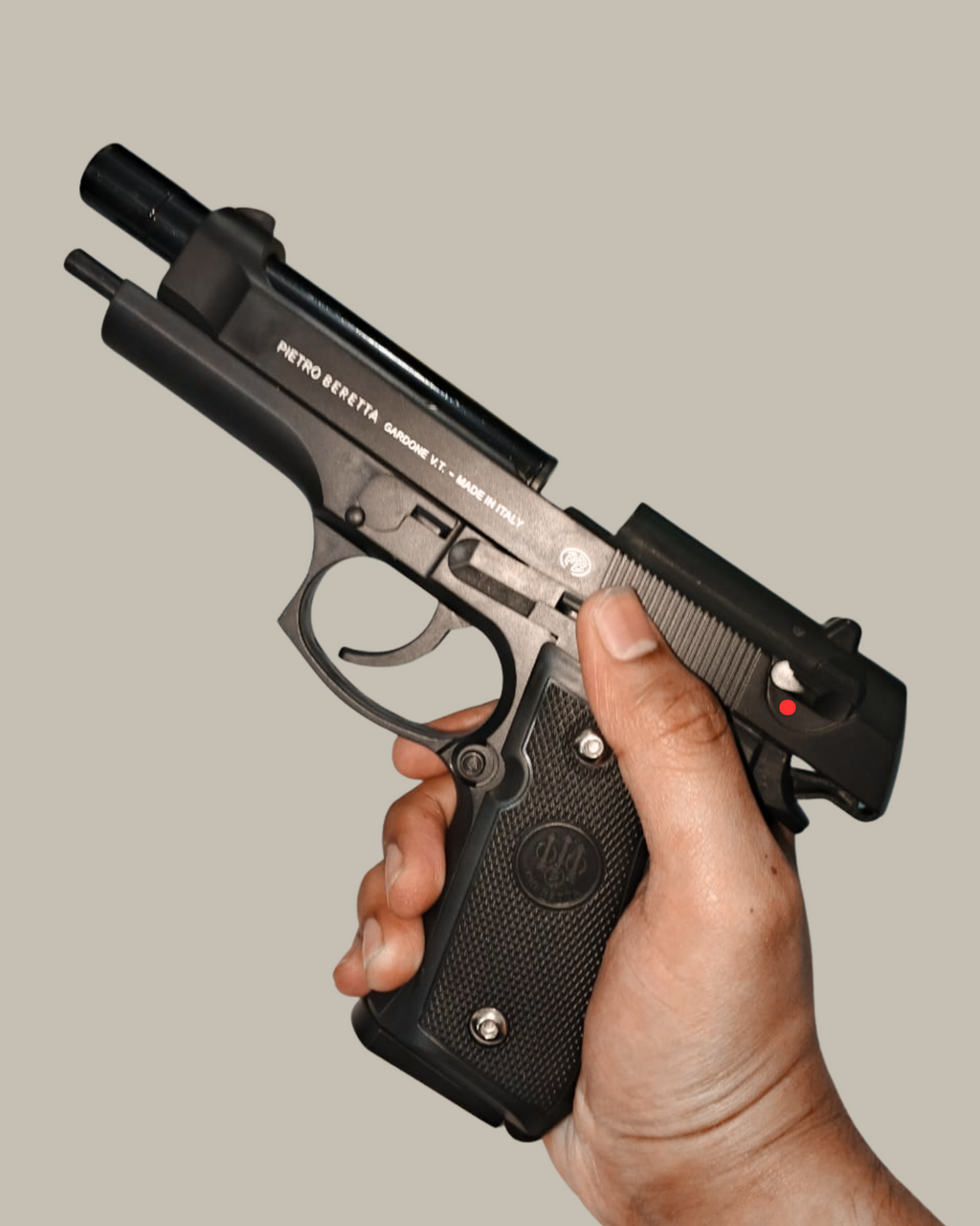 1 - Beretta 9mm Airsoft Gun Made in Italy – M92 Black Edition