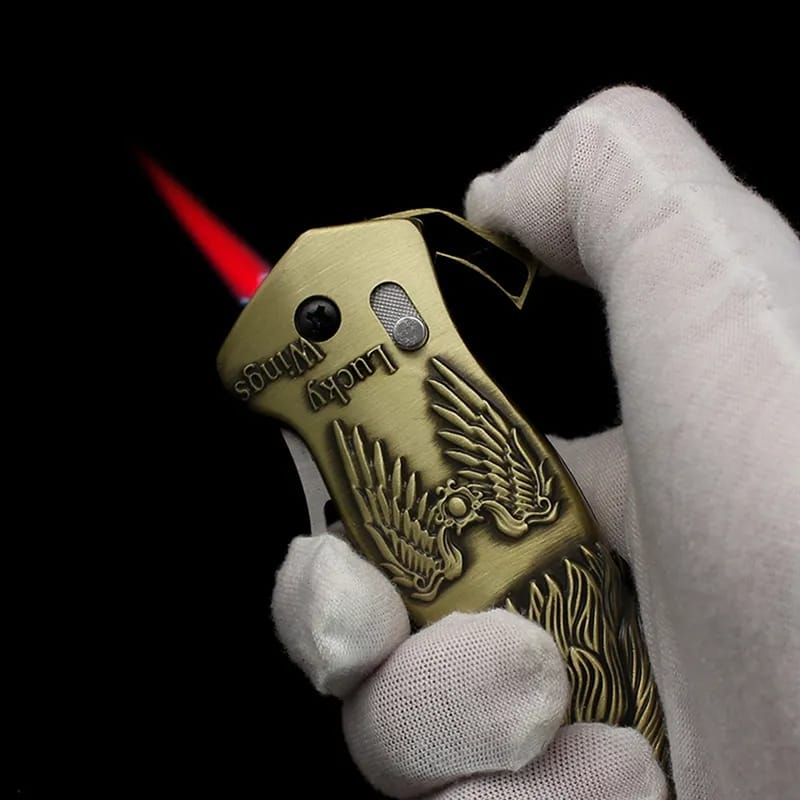 Eagle head knife lighter- green flame color