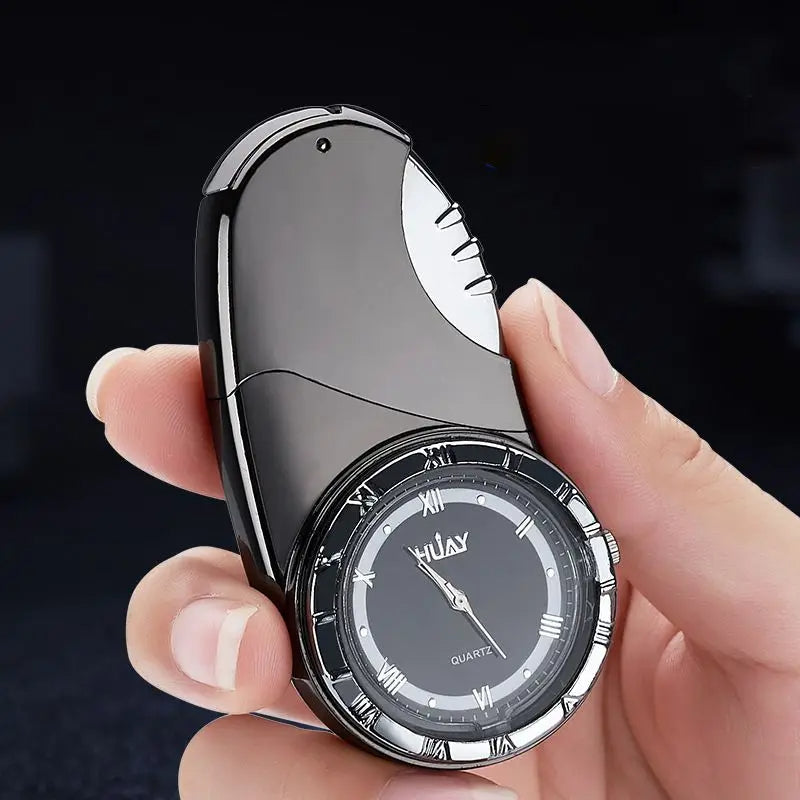 Creative Multifunctional Clock  Watch Lighter Windproof