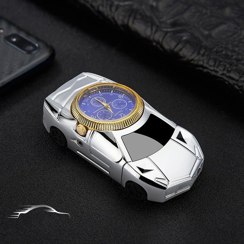 Car Shape Watch Gas Lighters Jet Torch /Turbo Lighter Gadgets for Men