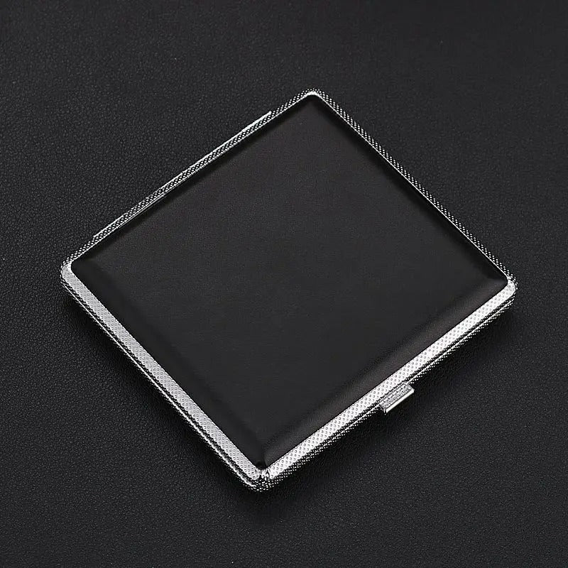 20 Cigarette Personalized Delicate Black Men Leather Cigarette Case Waterproof Cigarette Case